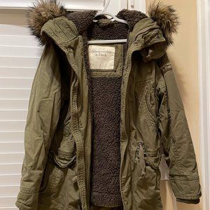 Army green Abercrombie & Fitch Parka